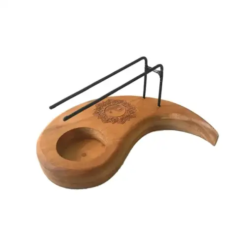 Podstawka Łza na Palo Santo z Drewna Tekowego - Yin-Yang (4).webp