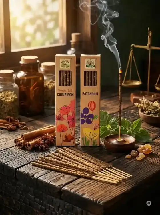 Kadzidełka Botaniczne Namaste India Zestaw Duet Cynamon Cinnamon Paczula Patchouli 2x 15g (1.webp