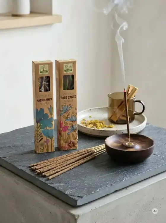 Kadzidełka Botaniczne Namaste India Zestaw Duet Nag Champa Palo Santo Święte Drzewo 2x 15g .webp