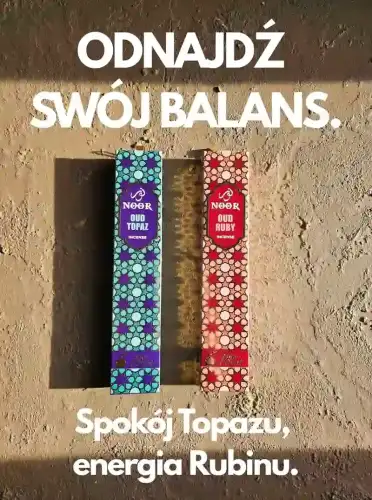 Kadzidełka Premium NOOR Oud Zestaw Duet Topaz i Ruby 2x 15g