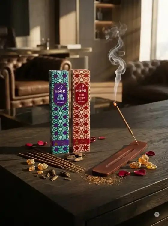 Kadzidełka Premium NOOR Oud Zestaw Duet Topaz i Ruby 2x 15g (2).webp