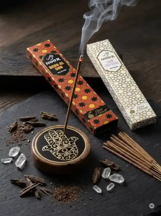 Kadzidełka Premium NOOR Oud Zestaw Duet Dehn Al Oud i Crystal 2x 15g (1).webp
