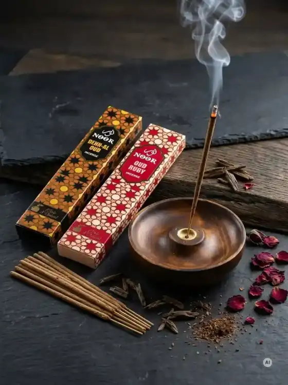 Kadzidełka Premium NOOR Oud Zestaw Duet Dehn Al Oud i Ruby 2x 15g (3).webp