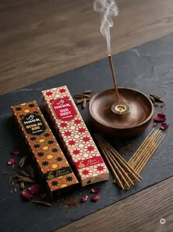 Kadzidełka Premium NOOR Oud Zestaw Duet Dehn Al Oud i Ruby 2x 15g (1).webp