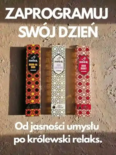Kadzidełka Premium NOOR Oud Elixir Zestaw Tercet Crystal, Ruby i Dehn Al Oud 3x 15g
