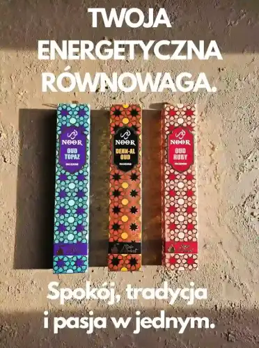 Kadzidełka Premium NOOR Oud Elixir Zestaw Tercet Topaz, Dehn Al Oud i Ruby 3x 15g
