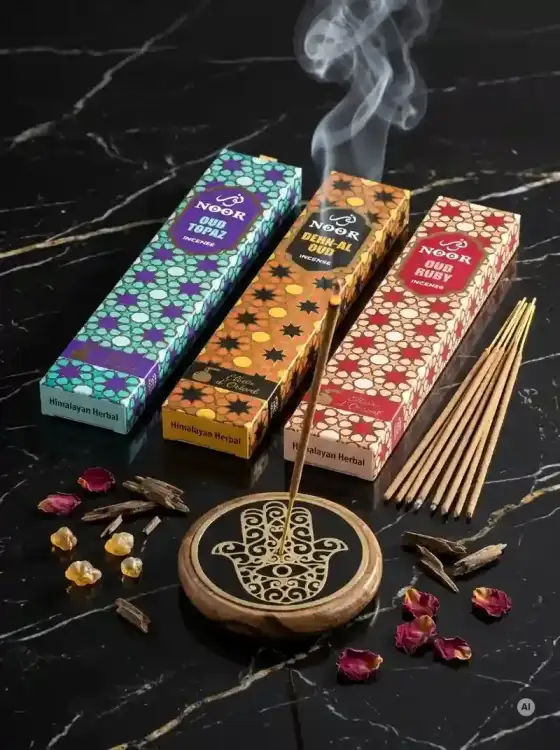 Kadzidełka Premium NOOR Oud Elixir Zestaw Tercet Topaz, Dehn Al Oud i Ruby 3x 15g (2).webp