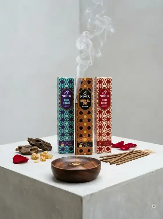 Kadzidełka Premium NOOR Oud Elixir Zestaw Tercet Topaz, Dehn Al Oud i Ruby 3x 15g (1).webp