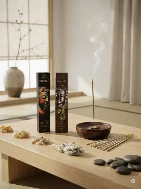 Kadzidełka BANJARA Buddha Zestaw Duet Wisdom i Blessing 2x15g (2).webp