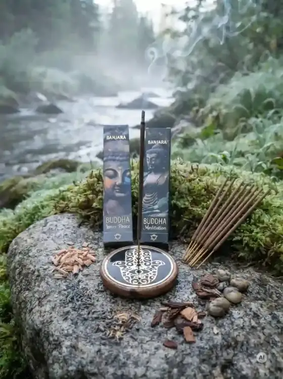 Kadzidełka BANJARA Buddha Zestaw Duet Inner Peace i Meditation 2x15g (3).webp