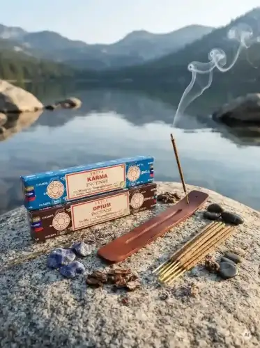 Kadzidełka SATYA Zestaw Duet Karma i Opium 2x15g (1).webp