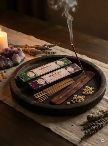 Kadzidełka SATYA Zestaw Duet Patchouli i Meditation Paczula i Medytacja 2x15g (3).webp