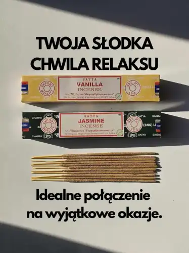 Kadzidełka SATYA Zestaw Duet Vanilla i Jasmine Wanilia i Jaśmin 2x15g