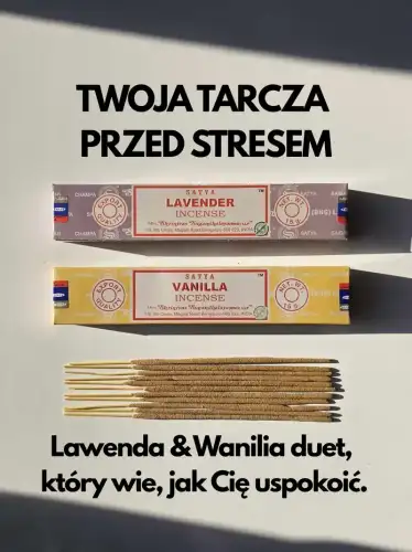 Kadzidełka SATYA Zestaw Duet Lavender i Vanilla Lawenda i Wanilia 2x15g