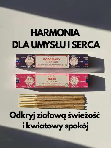 Kadzidełka SATYA Zestaw Duet Rosemary i Rose Rozmaryn i Róża 2x15g
