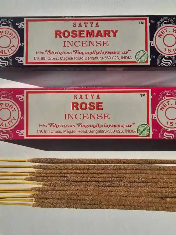 Kadzidełka SATYA Zestaw Duet Rosemary i Rose Rozmaryn i Róża 2x15g (3)_1.webp