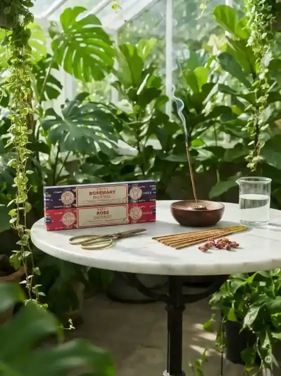 Kadzidełka SATYA Zestaw Duet Rosemary i Rose Rozmaryn i Róża 2x15g (2).webp