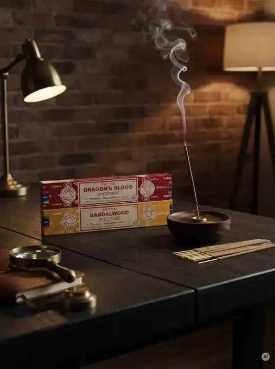 Kadzidełka SATYA Zestaw Duet Dragon's Blood i Sandalwood Smocza Krew i Drzewo Sandałowe2x15 (1).webp