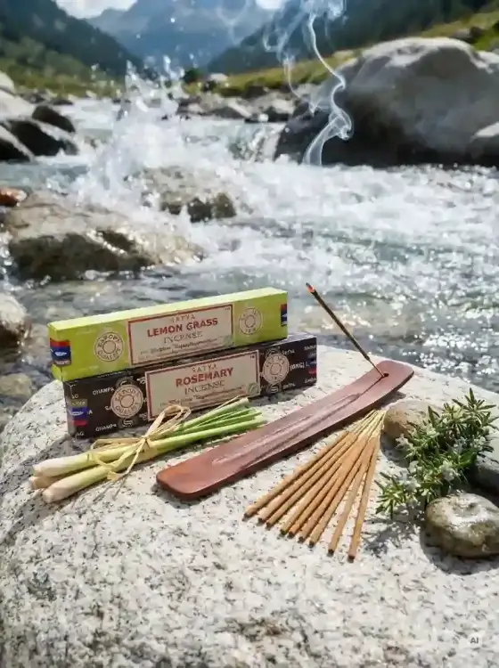 Kadzidełka SATYA Zestaw Duet Lemon Grass i Rosemary Trawa Cytrynowa i Rozmaryn 2x15g (1).webp