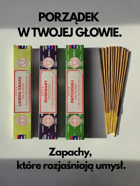 Kadzidełka SATYA Zestaw Tercet Lemon Grass Rosemary i Patchouli Ziołowe Orzeźwienie 3x15g (1)_1.webp