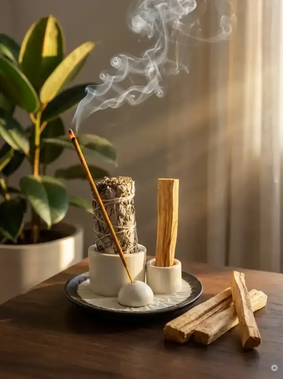 Zestaw Palo Santo Biała Szałwia 10 cm Podstawka Mandala Biało-czarna (5).webp