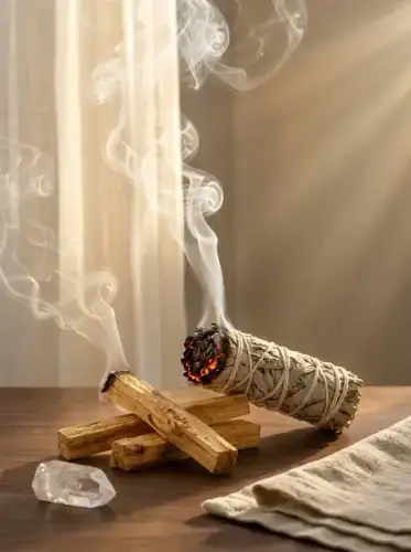 Zestaw Palo Santo 25 g i biała szałwia 10 cm – kadzidła podczas okadzania